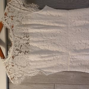 NWT White lace dress, Size Small, Sleeveless